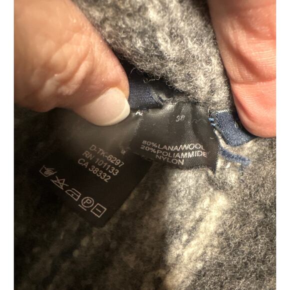 Zegna Sport wool sweater high neck & 1/4 zip gray & cream size small - Picture 12 of 12